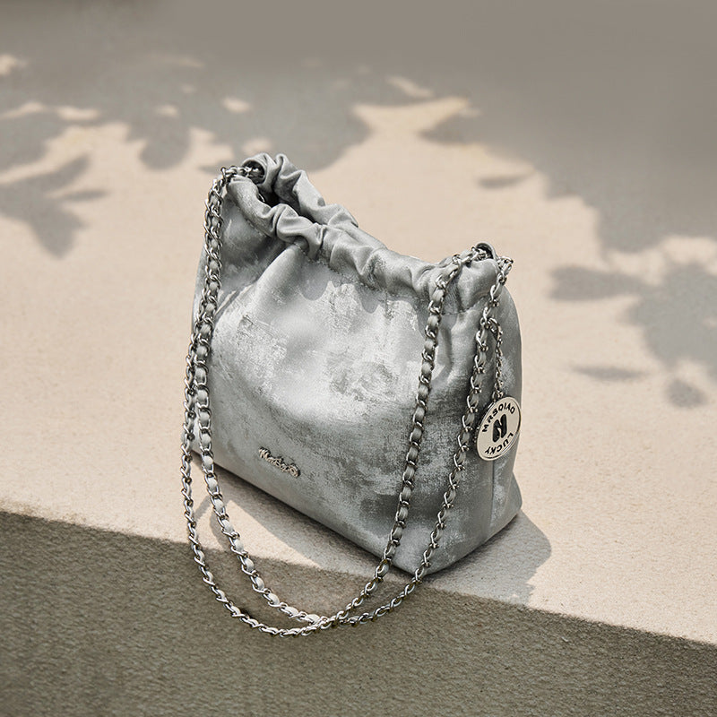 Autumn And Winter Cross-body Bag Female Chain Bucket Shoulder Leather Women Bag
