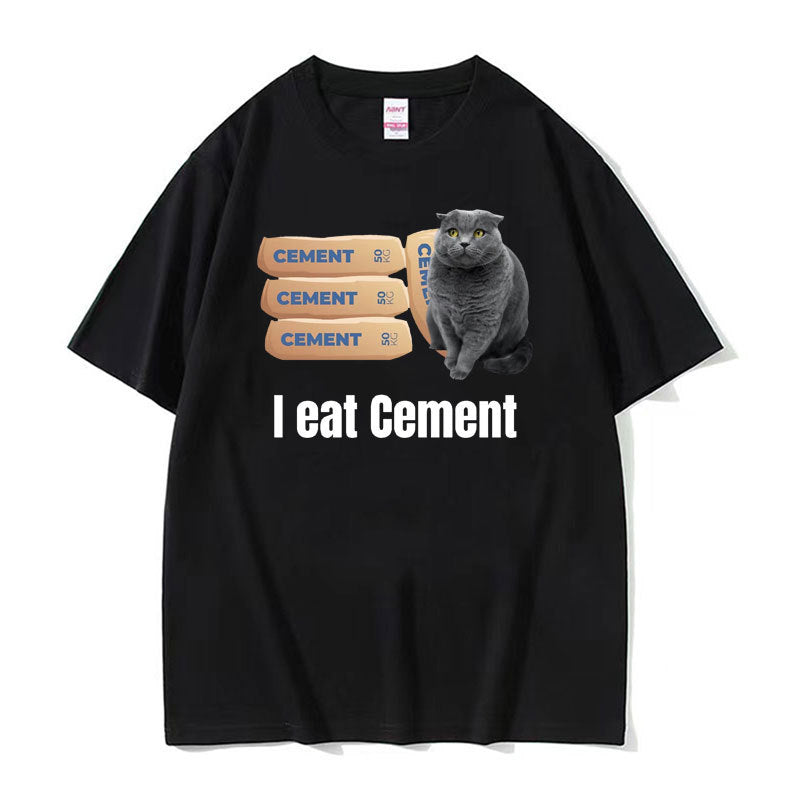 Funny Printed T-shirt Men And Women Fashion Round Neck Loose Short Sleeves