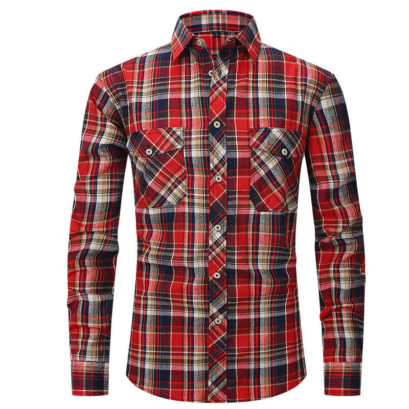 Large Size Slim Fashion Long Sleeve Shirt