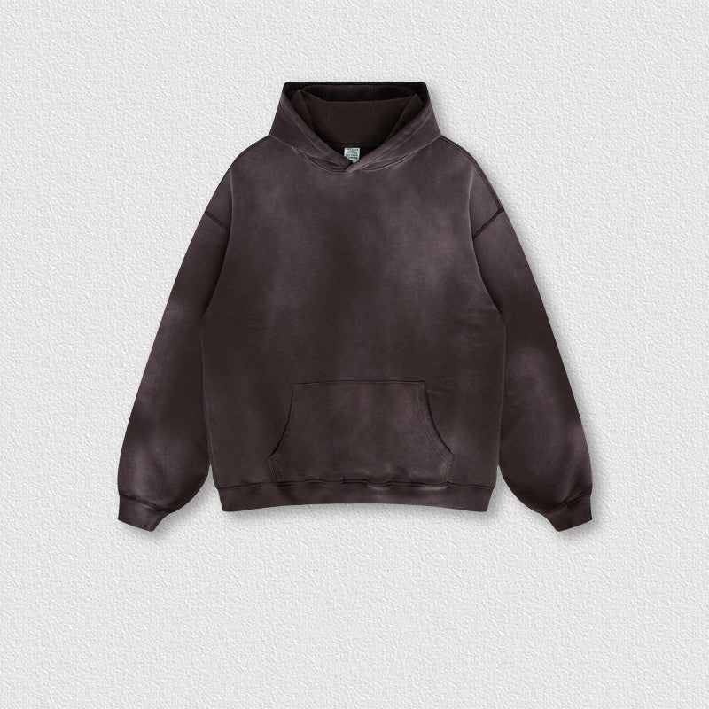AutumnWinter American Vintage Sprayed Bayonet Washed Hooded Sweatshirt