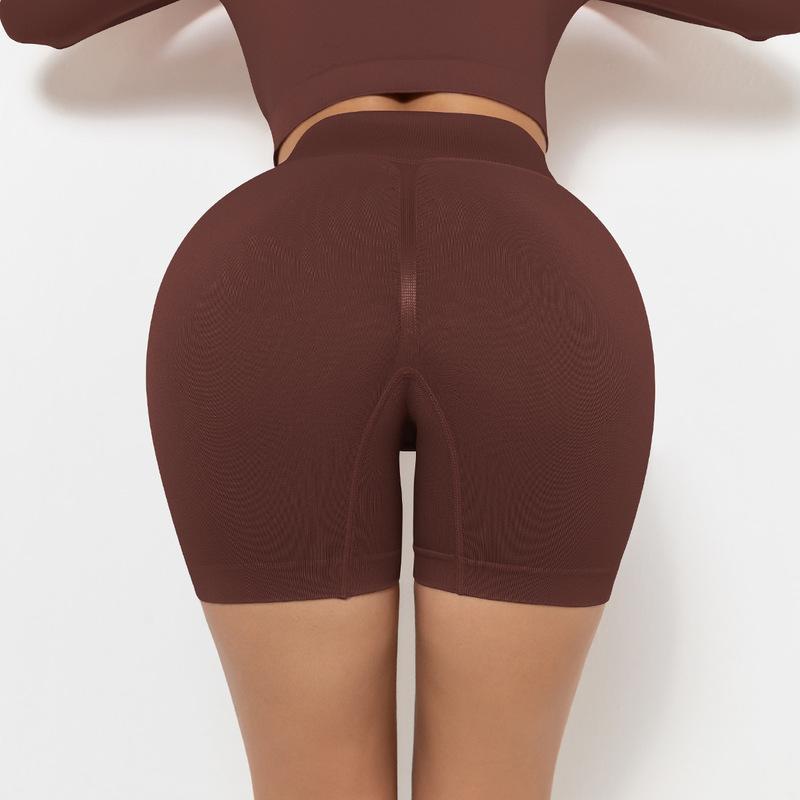 Korte tætsiddende yogashorts med høj talje til kvinder