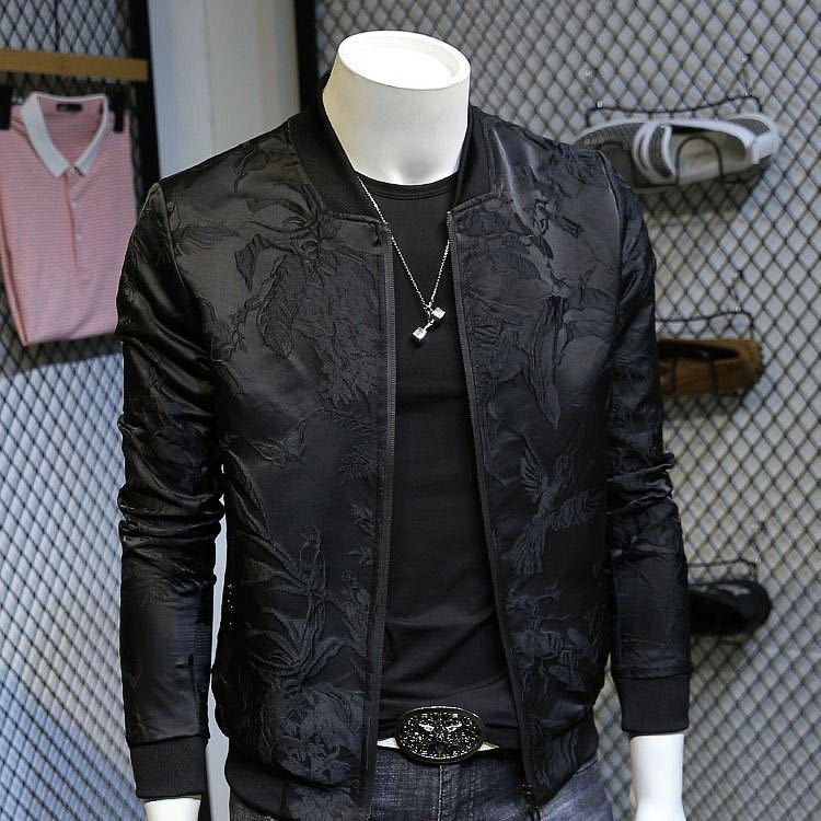 Slim Fit Baseball Collar Jacket Short Personality