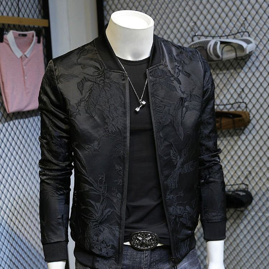 Slim Fit Baseball Collar Jacket Short Personality