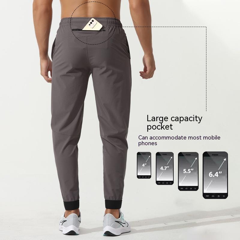 Sports Men Running Large Pocket Drawstring Skinny Pants