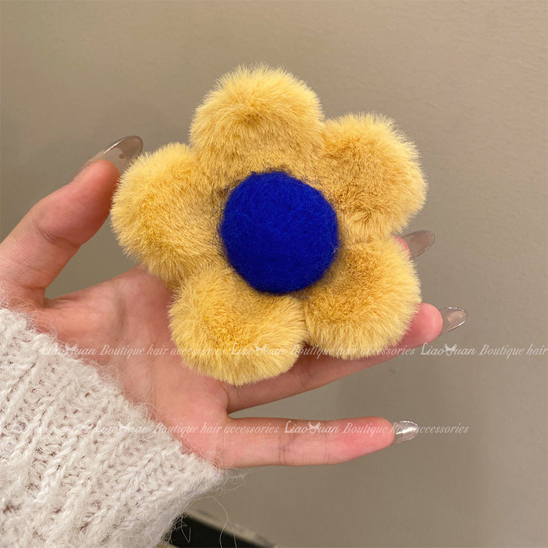 Plush Barrettes Women's High Sense