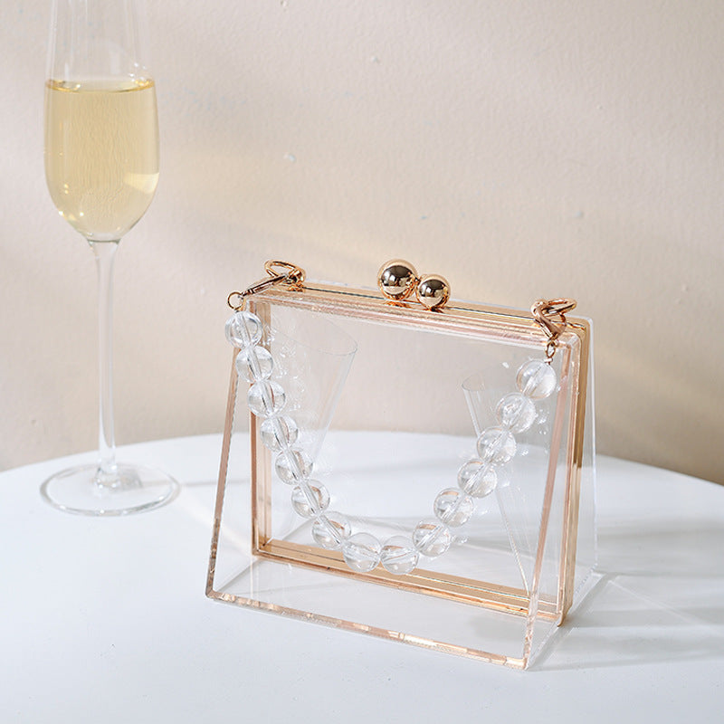 Removable Chain Women's Portable Acrylic Transparent Bag