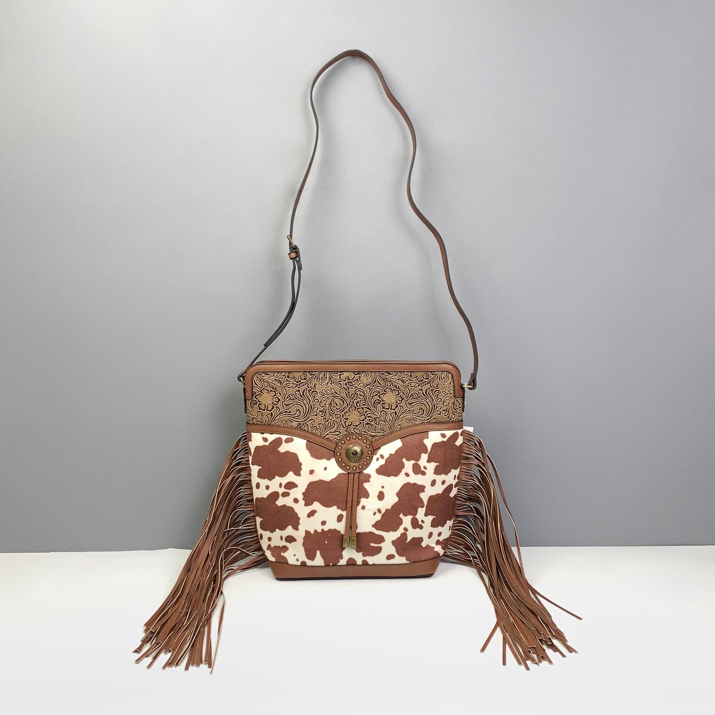 Retro Tassel New Leopard Design Shoulder Bag
