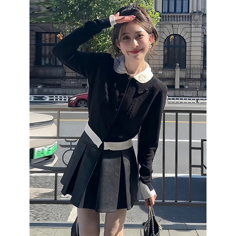 Youthful-Looking Sweater And Pleated Skirt Set That Flatters Your Figure