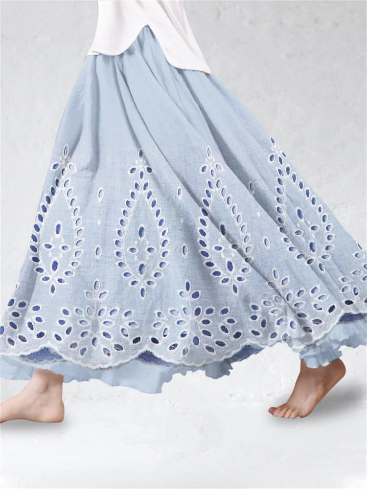 SpringSummer Fashion New Arrival Womens Big-Flared 3D Printed Skirt