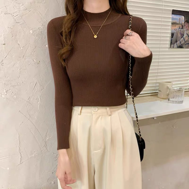 Slim Fit Inner Wear All-matching Sweater Long Sleeve