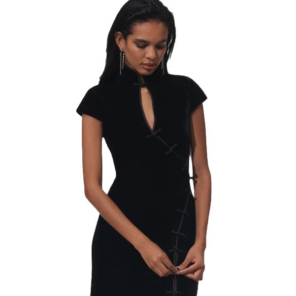 Elegant Figure-flattering Split Dress For Girls