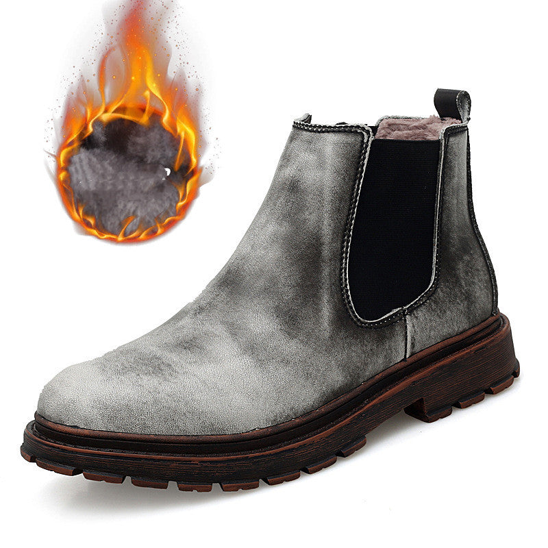 Men's Leather Trend High Top Martin Boots