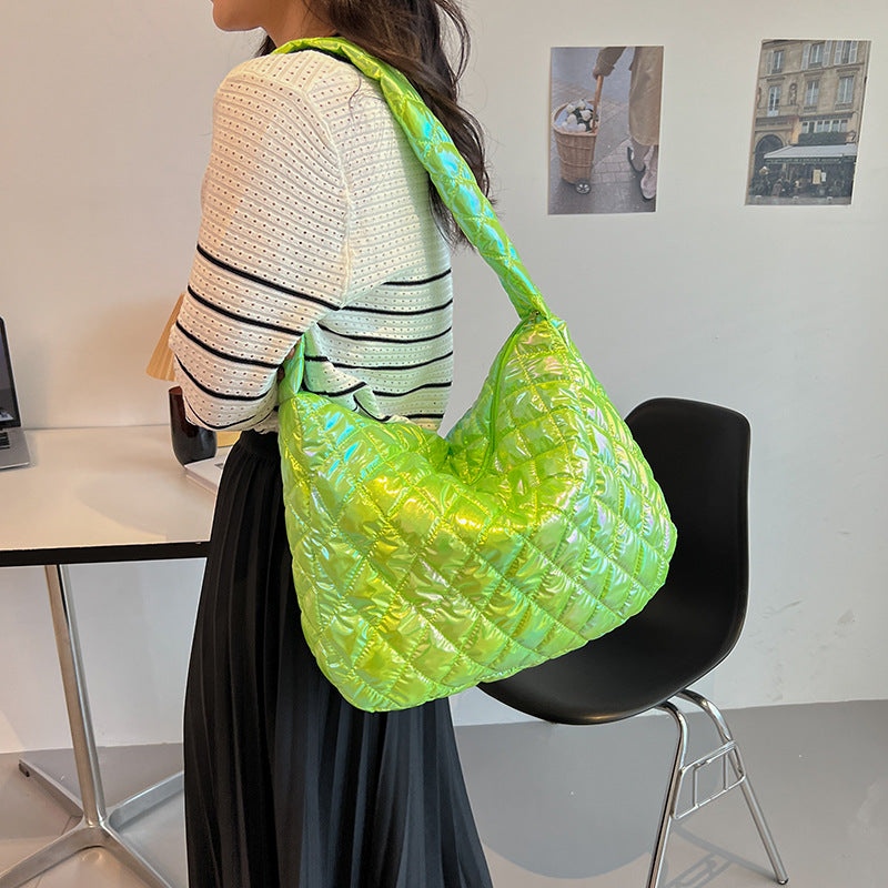 Women's Space Cotton Clothing Simple Casual Shoulder Tote Bag