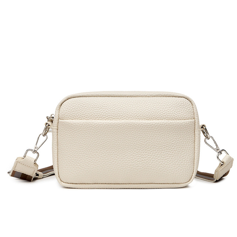 Women's Fashion Casual Solid Color PU Crossbody Bag