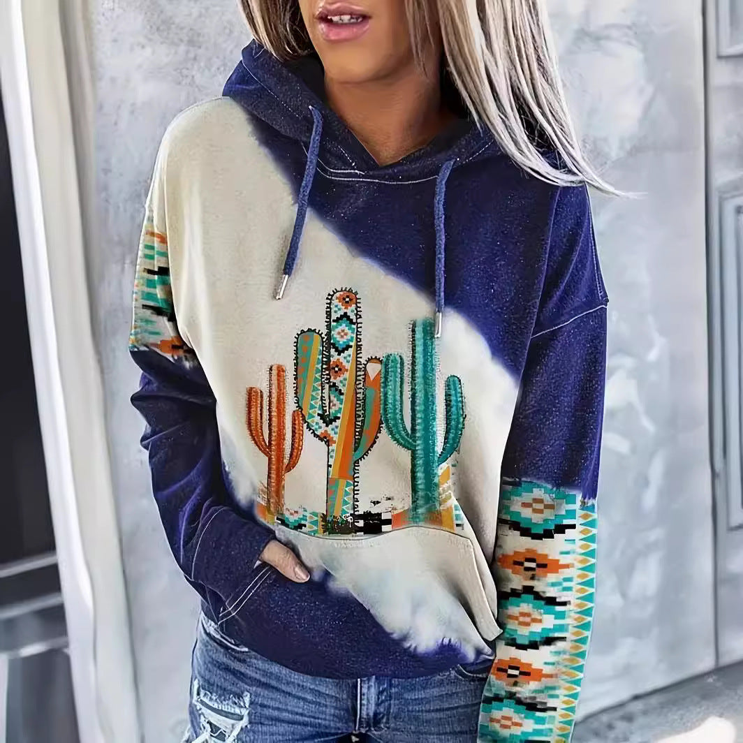 Women's Hoodie Fashionable Ethnic Style Casual Sports Hoodie