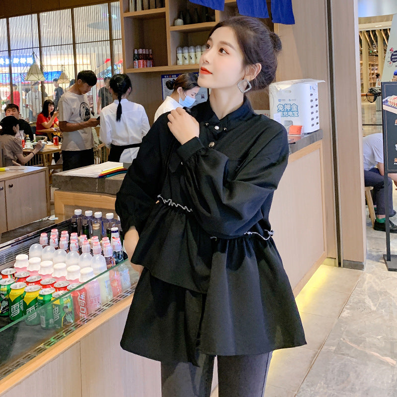Loose Western Style Slimming Shirt Coat Top