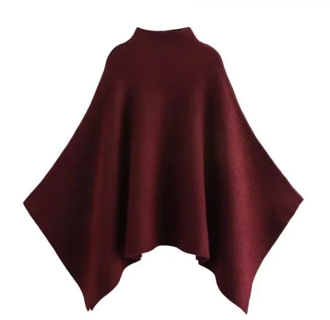 Women's Fashionable Asymmetric Knitted Cape