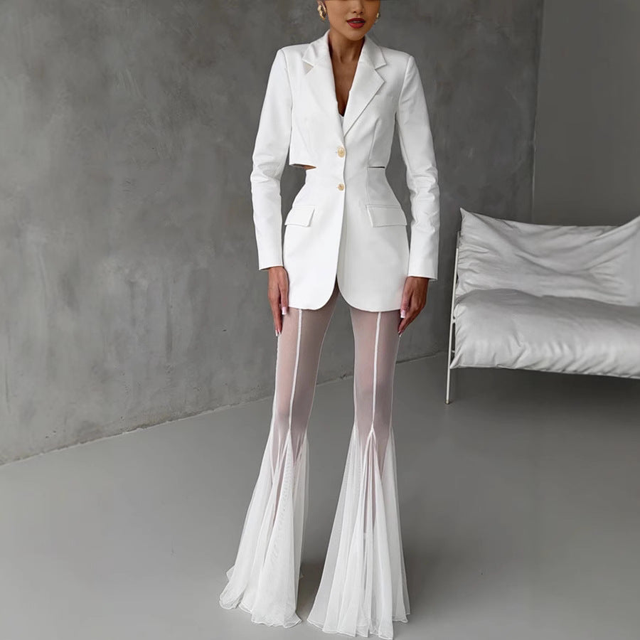 Nye forårs-/sommerstrækbare slim-fit trompetbukser fra Europa og USA