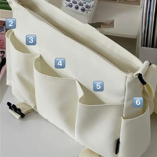 Japanese Ins Solid Color Large-capacity Crossbody Bag Women