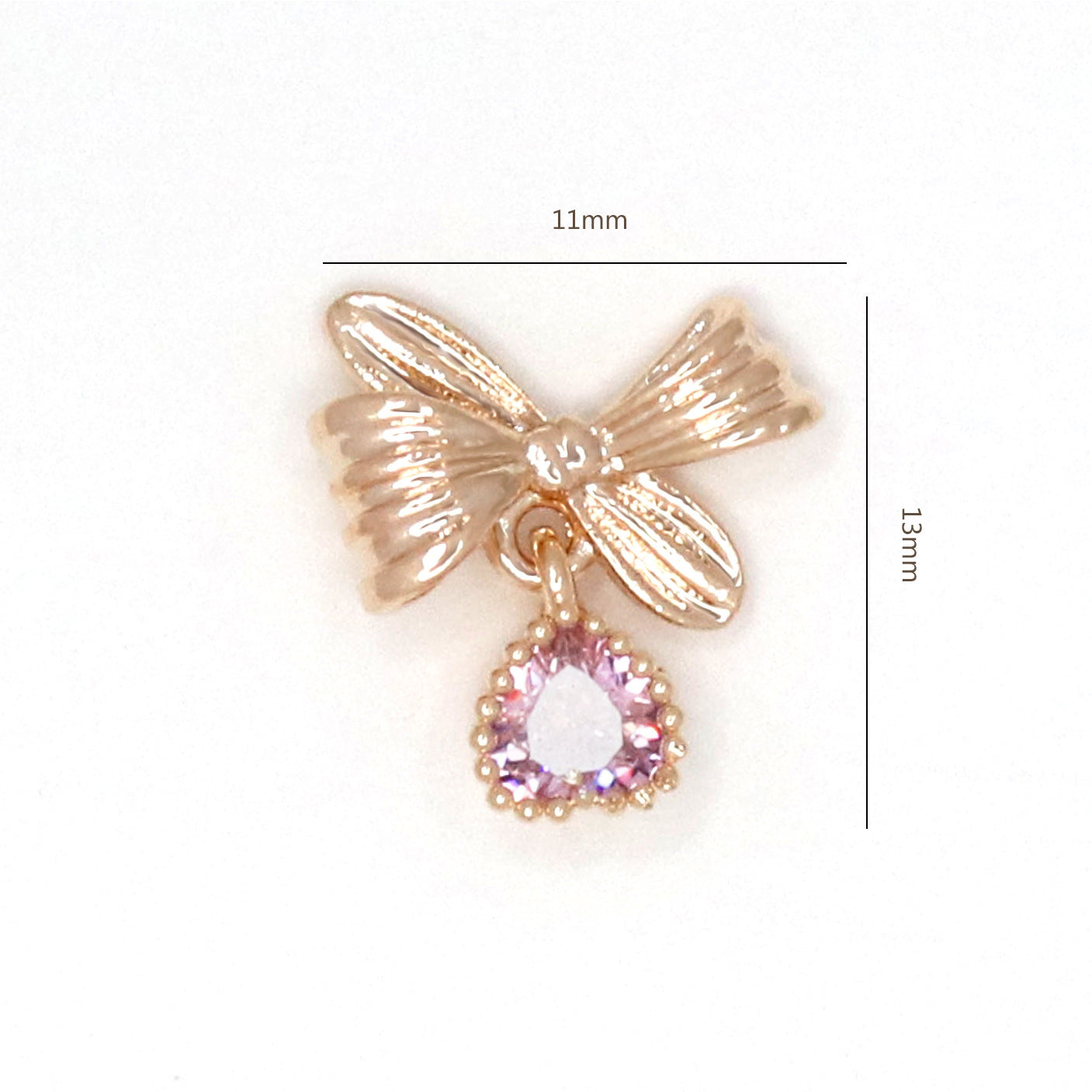 Bow Zircon Nail Ornament Zircon