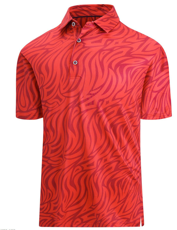 Printing European And American Men's Short Sleeve