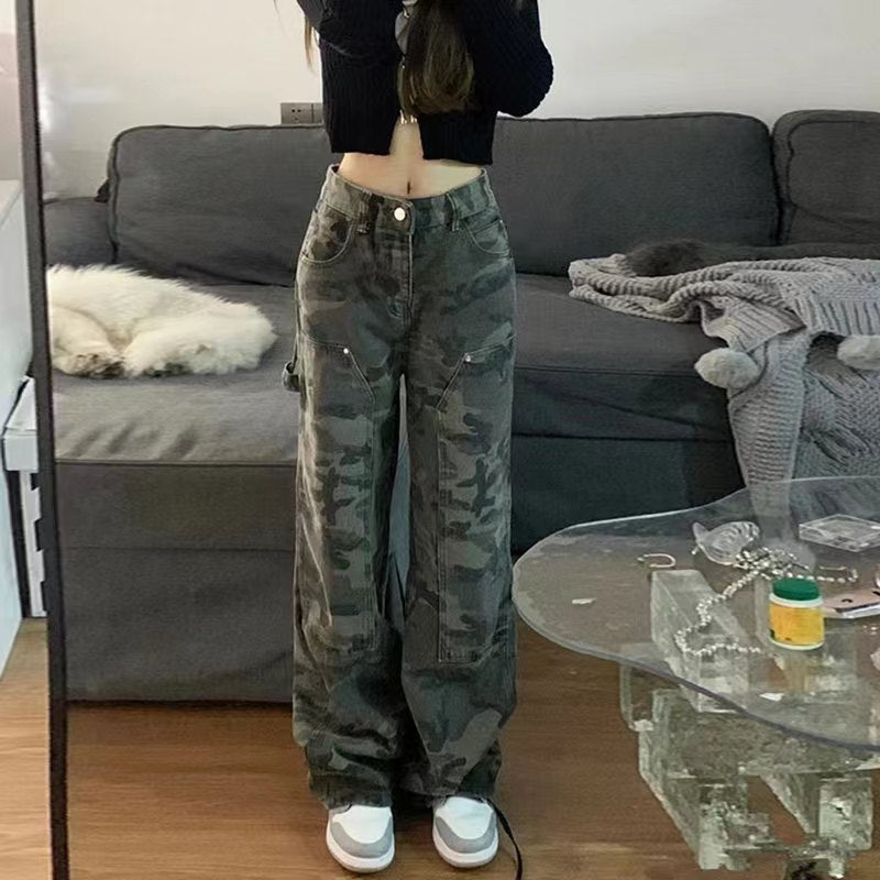 Kvinders afslappede denimjeans med lige ben