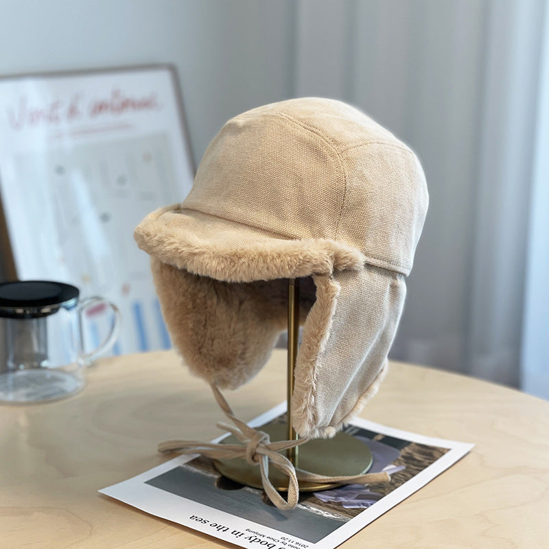 Electric Car Lamb Velvet Plus Velvet Leifeng Hat