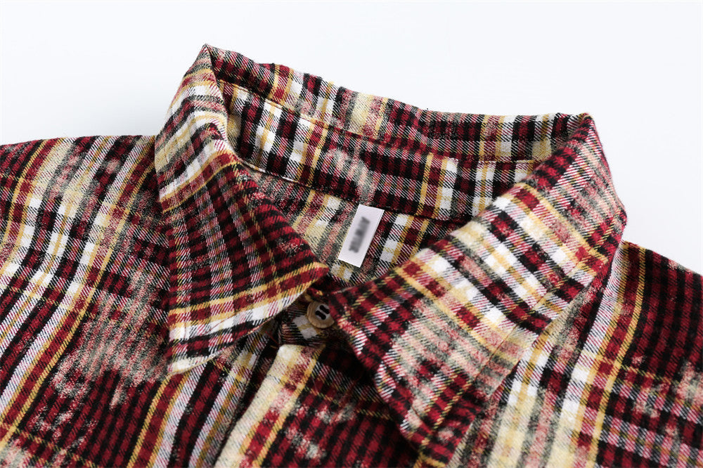 American Retro Plaid Shirt Men's Spring And Autumn Trends