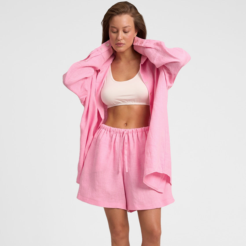 Stylish Minimalist Casual Womens Long Sleeve Set