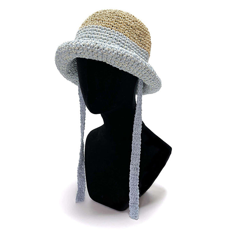 Men's And Women's Fashion Simple Tissue Paper Grass Bucket Hat
