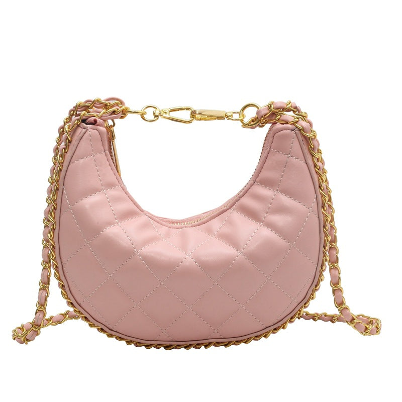 Popular Texture Chain Crossbody Bag