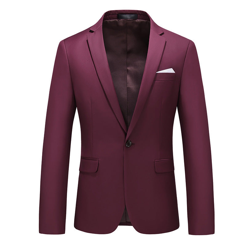 Habitjakke til mænd, koreansk stil, slim fit, business