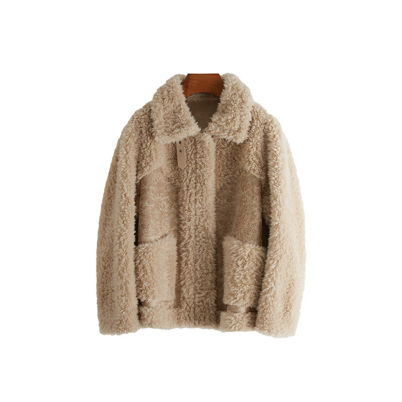 Women's Loose And Fashionable Sheep Shearling Coat
