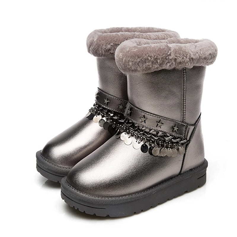 New Wool Warm Cotton Shoes With Fleece Casual