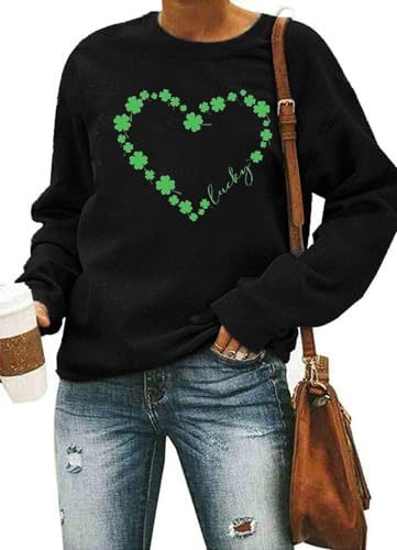 Dame Langærmet Pullover Top med Print