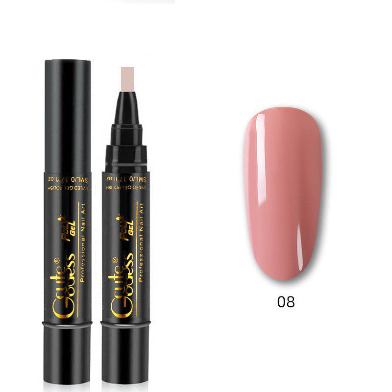 Nail Glue Pen 3 In 1   One-step Glue Phototherapy Plastic Nail Magnet Pen French Water Ripple Cat Eye Strong Magnet Pen DIY Manicure Tool Pen