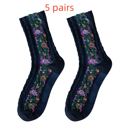 Ethnic patterned tube socks