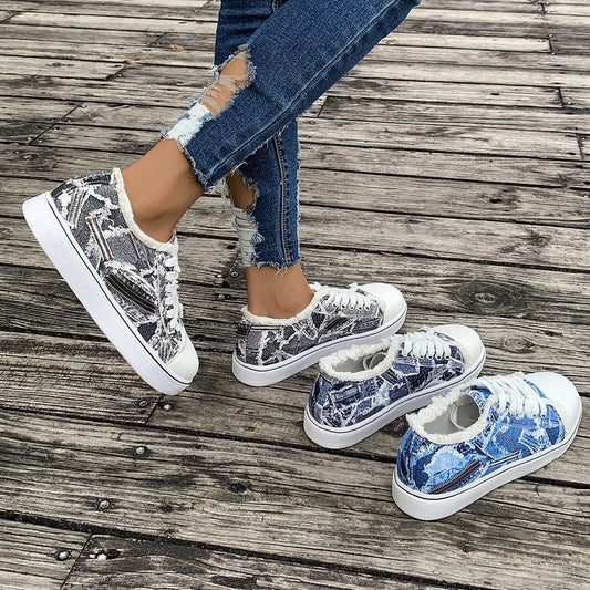 Plus Size Casual Flat Canvas Shoes