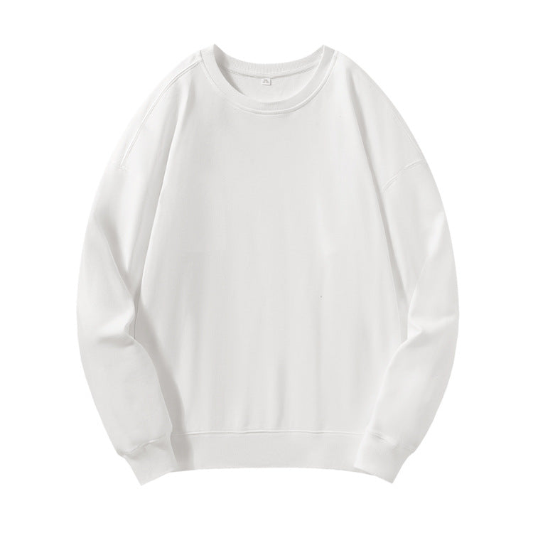 Rundhalset Sweater Kamgarnsjersey til mænd Med Droppede Skuldre Pullover