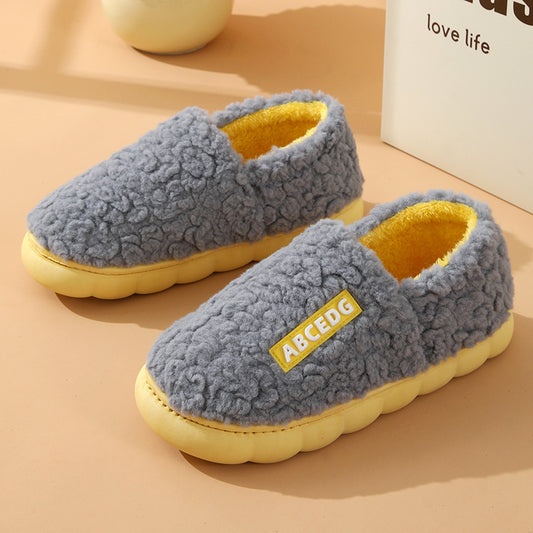 Household Indoor And Outdoor Heightening And Velvet Thickened Anti-slip Slippers