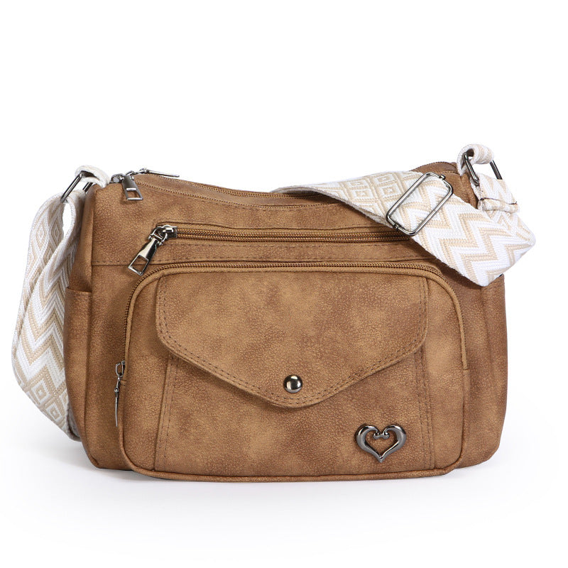 Flip All-match Simple Middle-aged Large Capacity Shoulder Messenger Bag