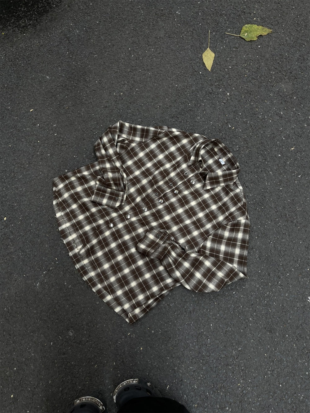 Lapel Retro Plaid Shirt Coat Top