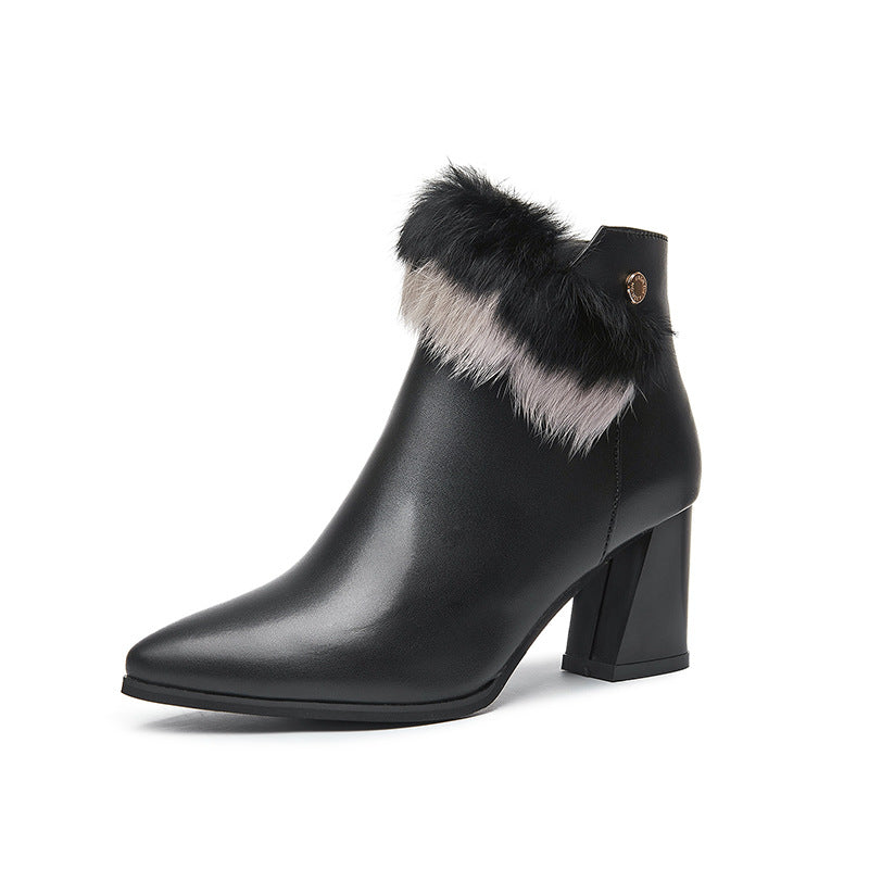 Size 35-40 Womens Boots Winter Female Leather Martin Botas