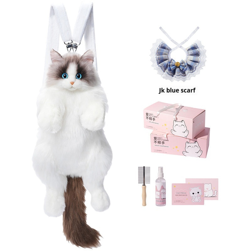 Bicolor Ragdoll Cat Backpack For Women
