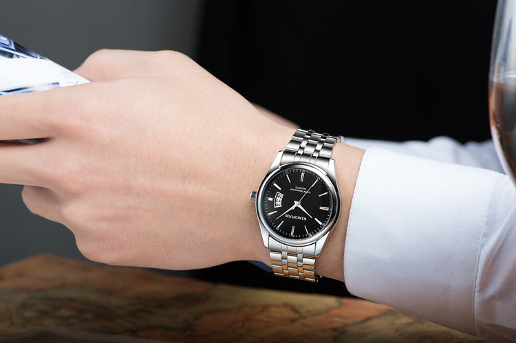 Fashion Steel Band Men's Waterproof Quartz Watch