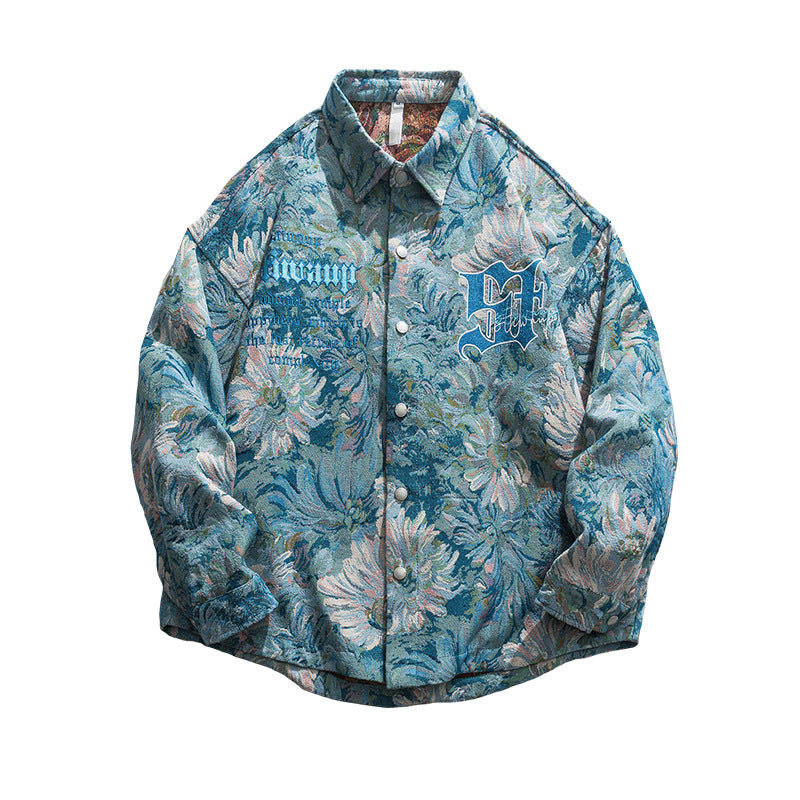 Loose Lapels Full Printed Embroidery Couple