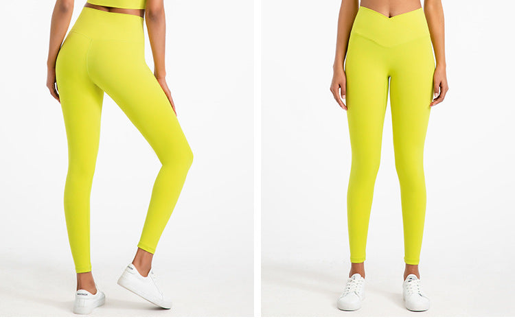 Nude Feel YogaCross Style No T-line Outer Wear Running Workout Ankle Length Pants