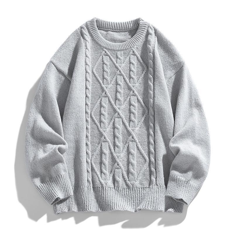 Twist Stripes Pullover Bottoming Shirt Autumn And Winter Furry Sweater