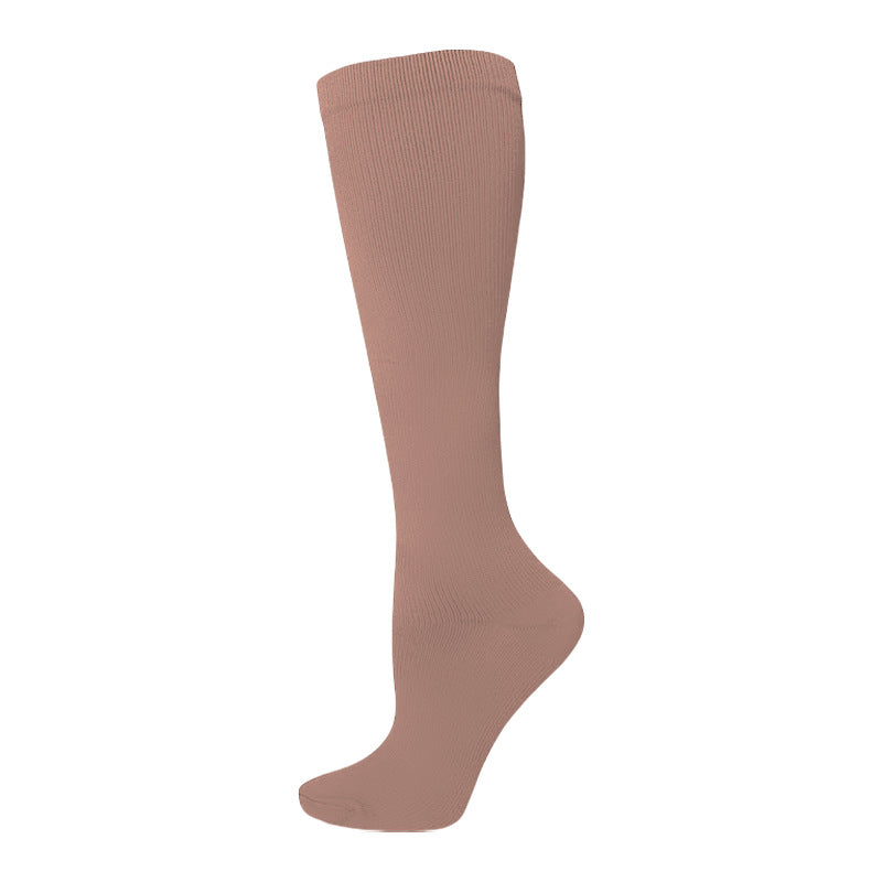 Solid-color Athletic Compression Socks Womens Long Compression Stockings