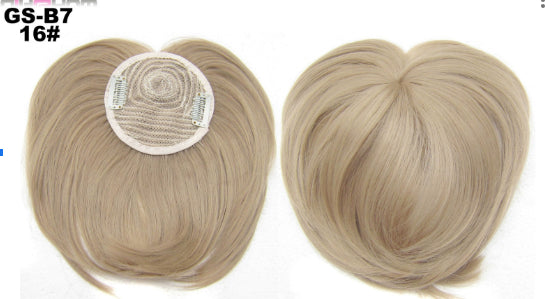 High Temperature Silk Chemical Fiber Wig Top Heart Bangs, Peach Heart Bangs On The Top Of TheHead